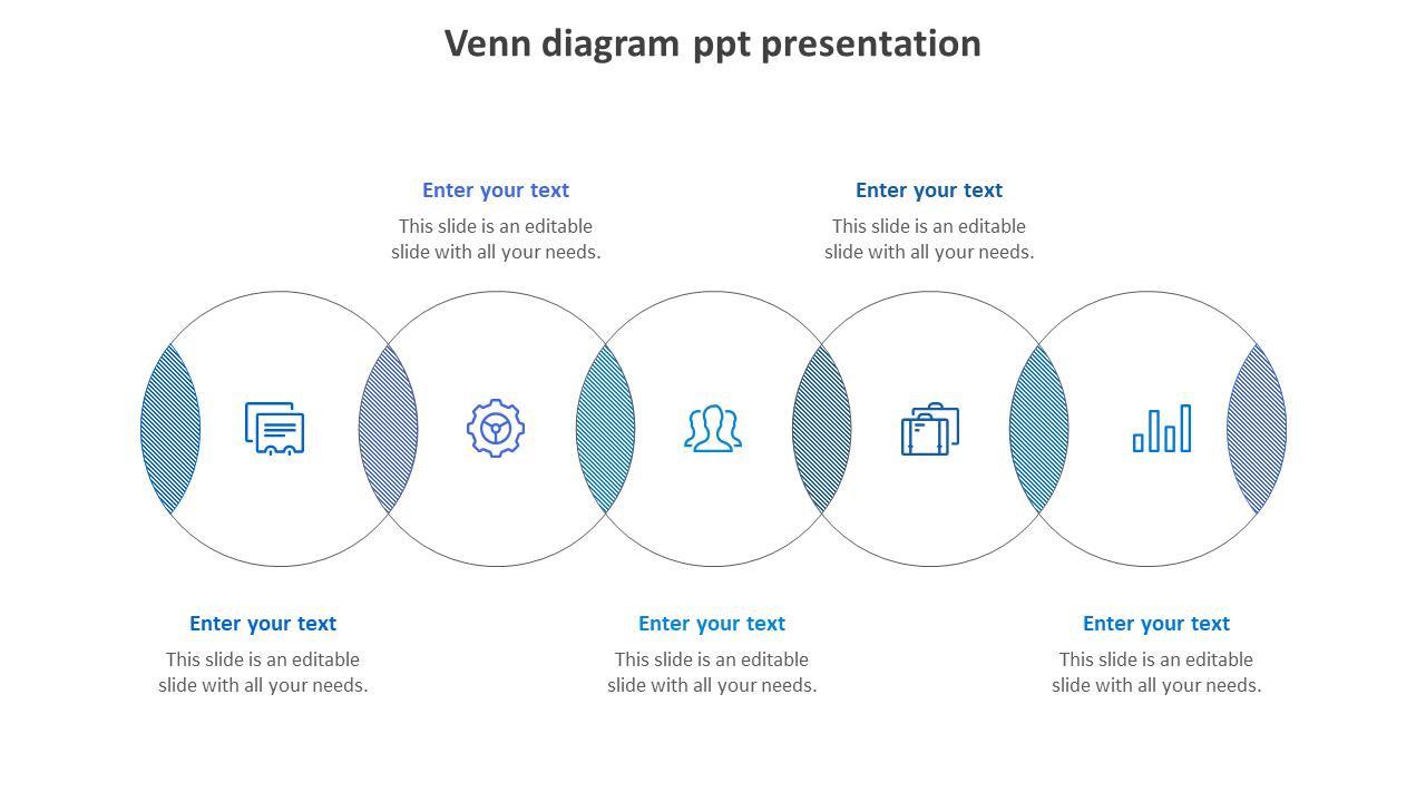 Easy Editable Venn Diagram PPT Presentation Template