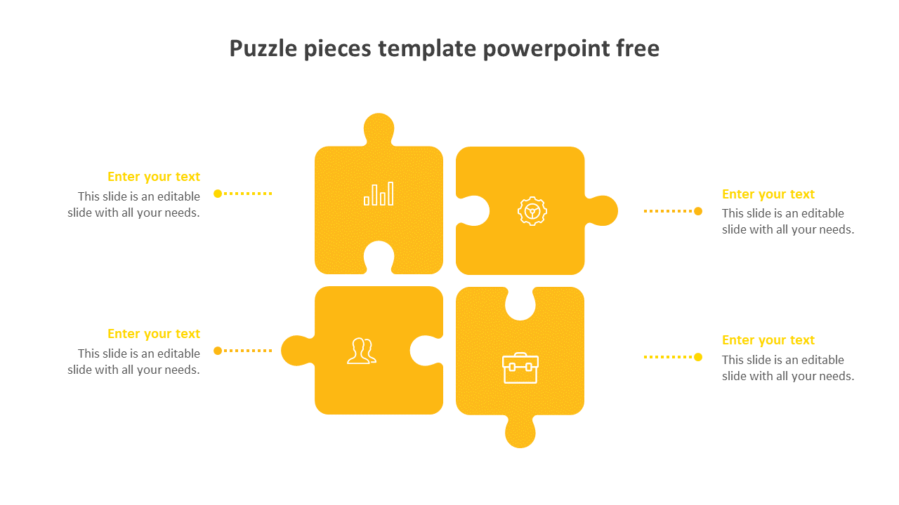 Stunning Puzzle Pieces Template PowerPoint Free