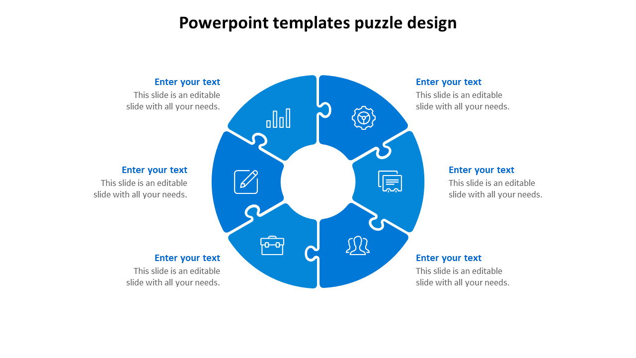 Our Predesigned PowerPoint Templates Puzzle Design