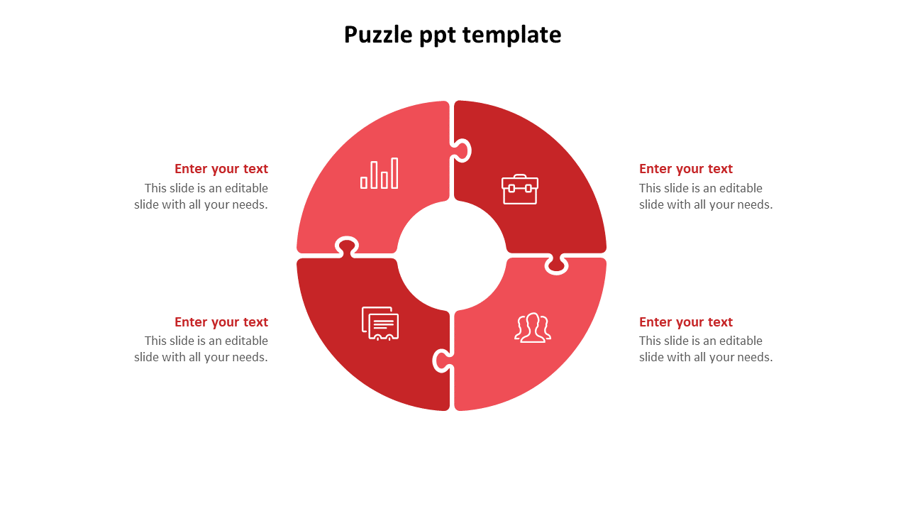 Effective Puzzle PPT Template For Presentation Slides