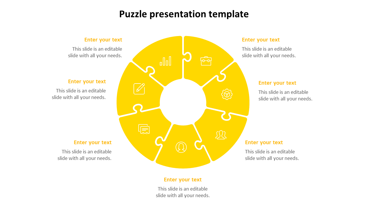 Attractive Puzzle Presentation Template Design