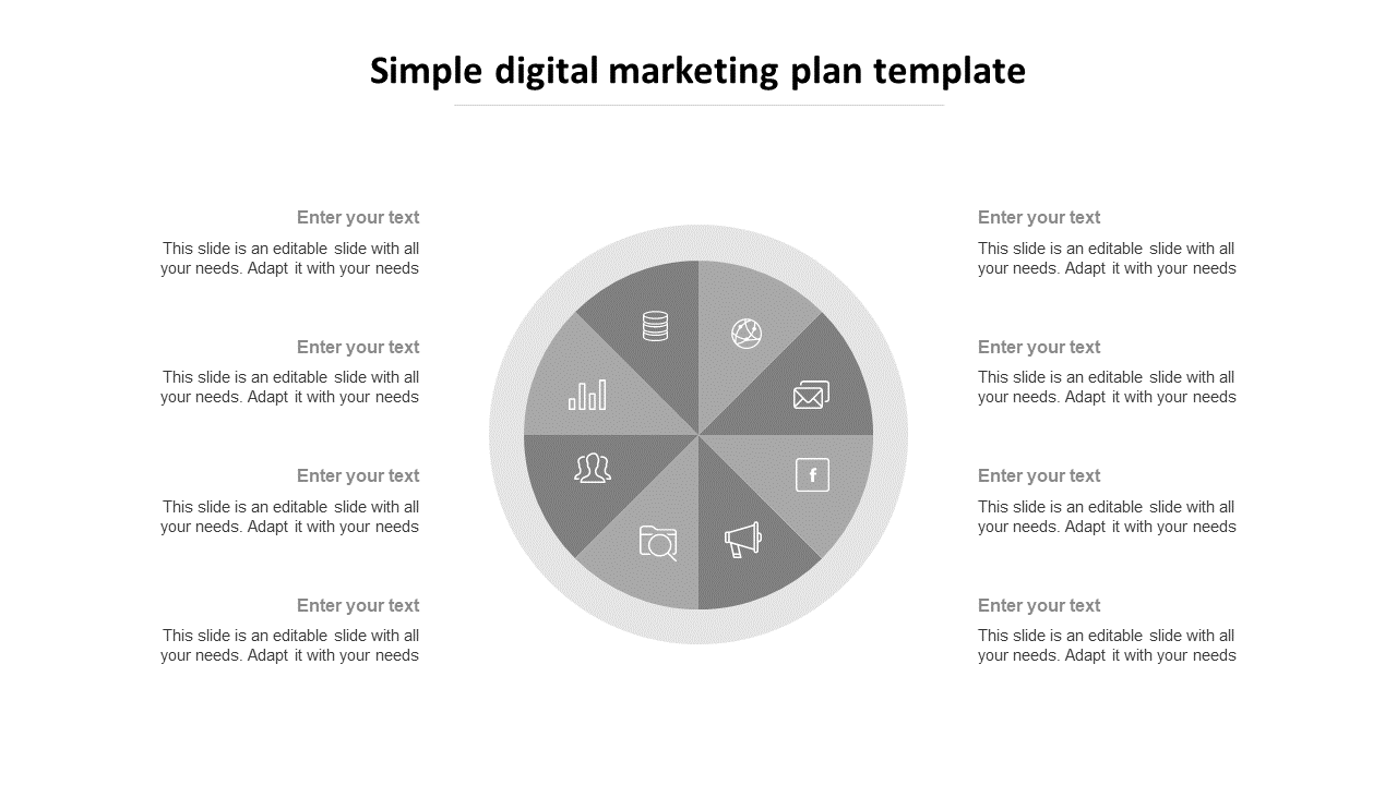 Innovative Simple Digital Marketing Plan Template Slide