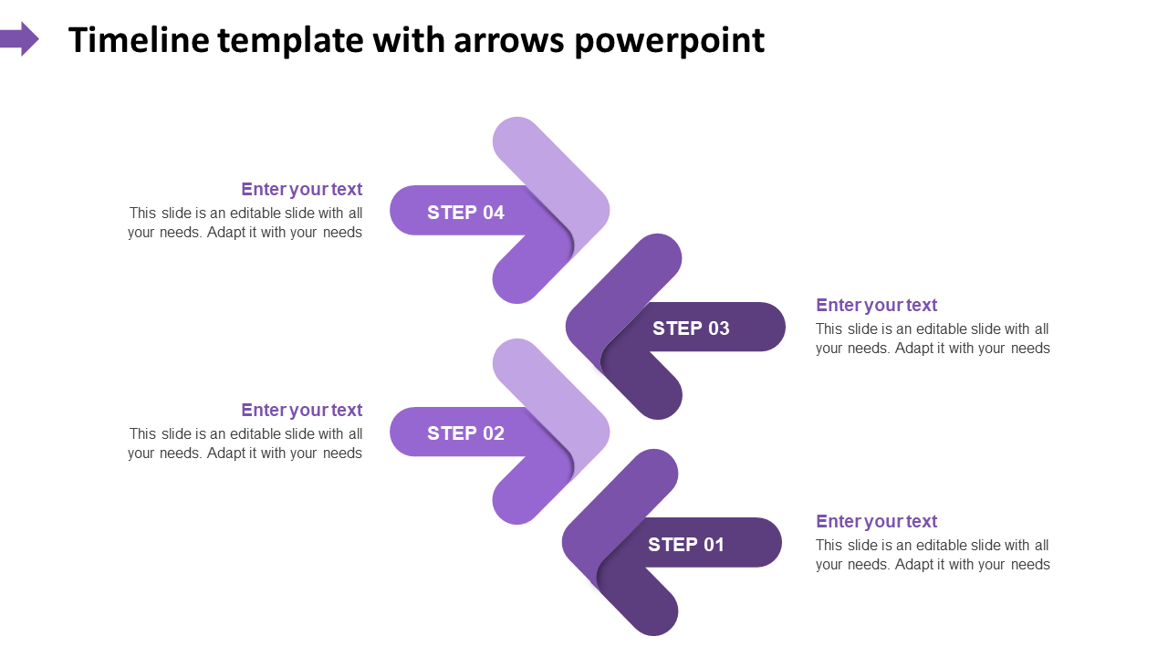 Best Timeline Template With Arrows PowerPoint