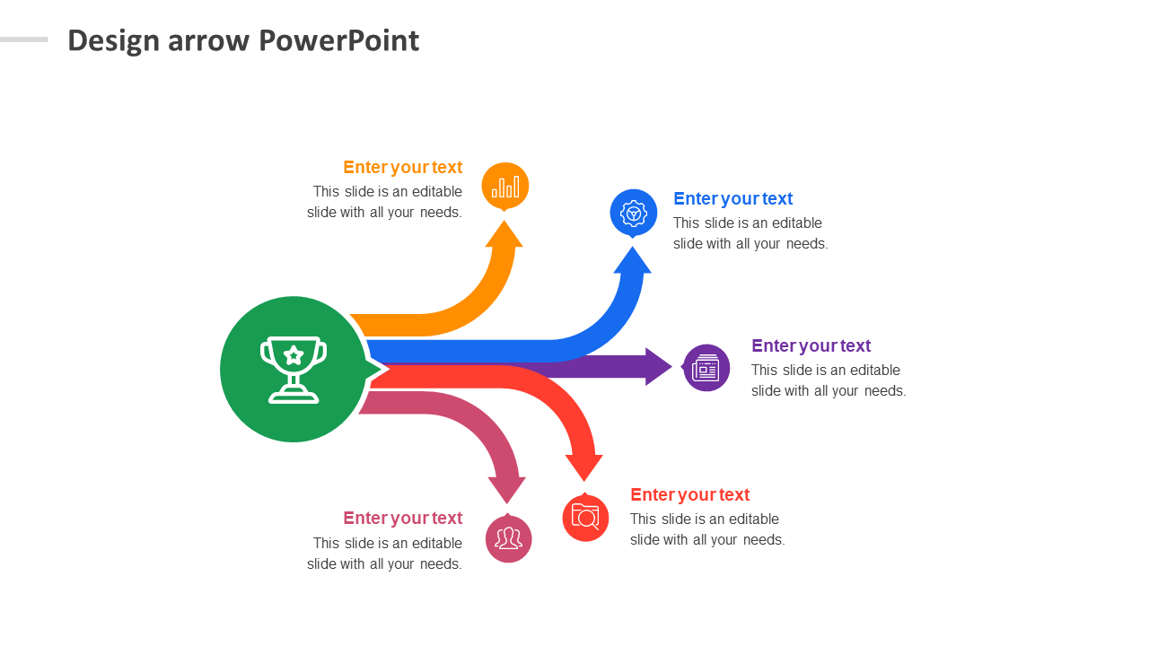 Design Arrow PowerPoint Template For Presentation