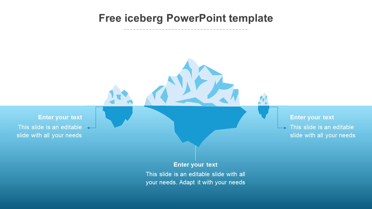 Amazing Free Iceberg PowerPoint Template Slide