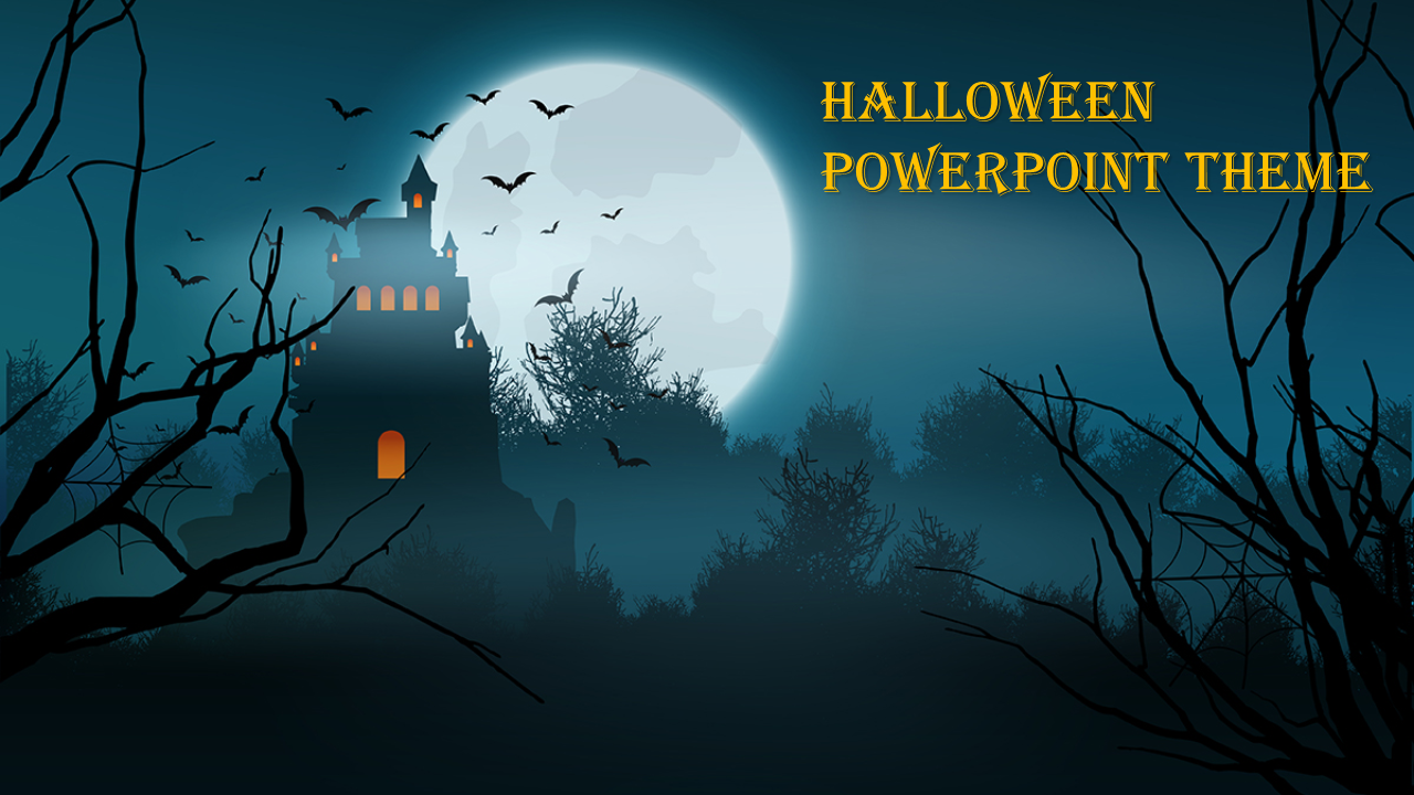 Pleasant Halloween PowerPoint Theme For Presentations