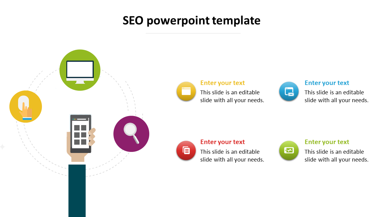 Multicolor SEO PowerPoint Template Presentation