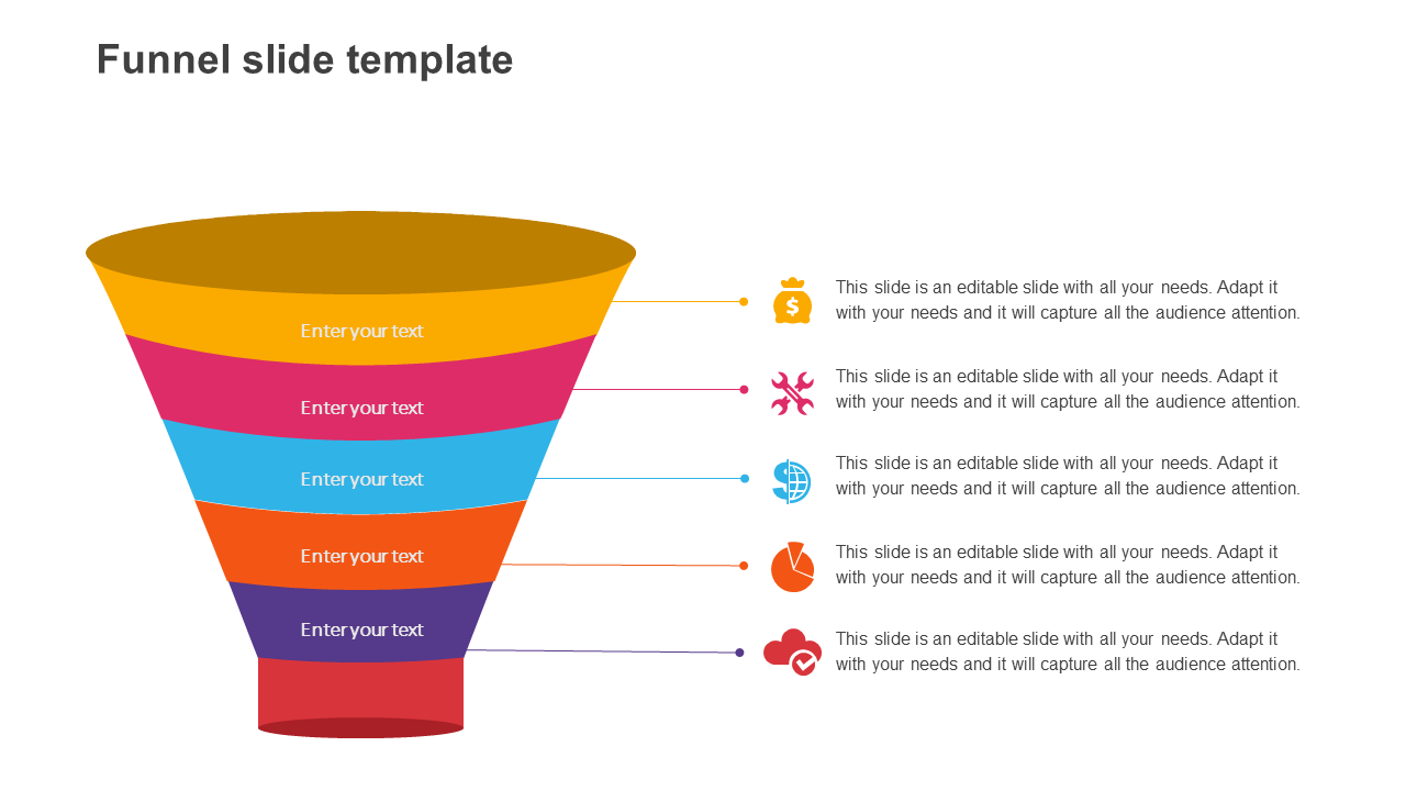 Effective Funnel Slide Template for Presentation