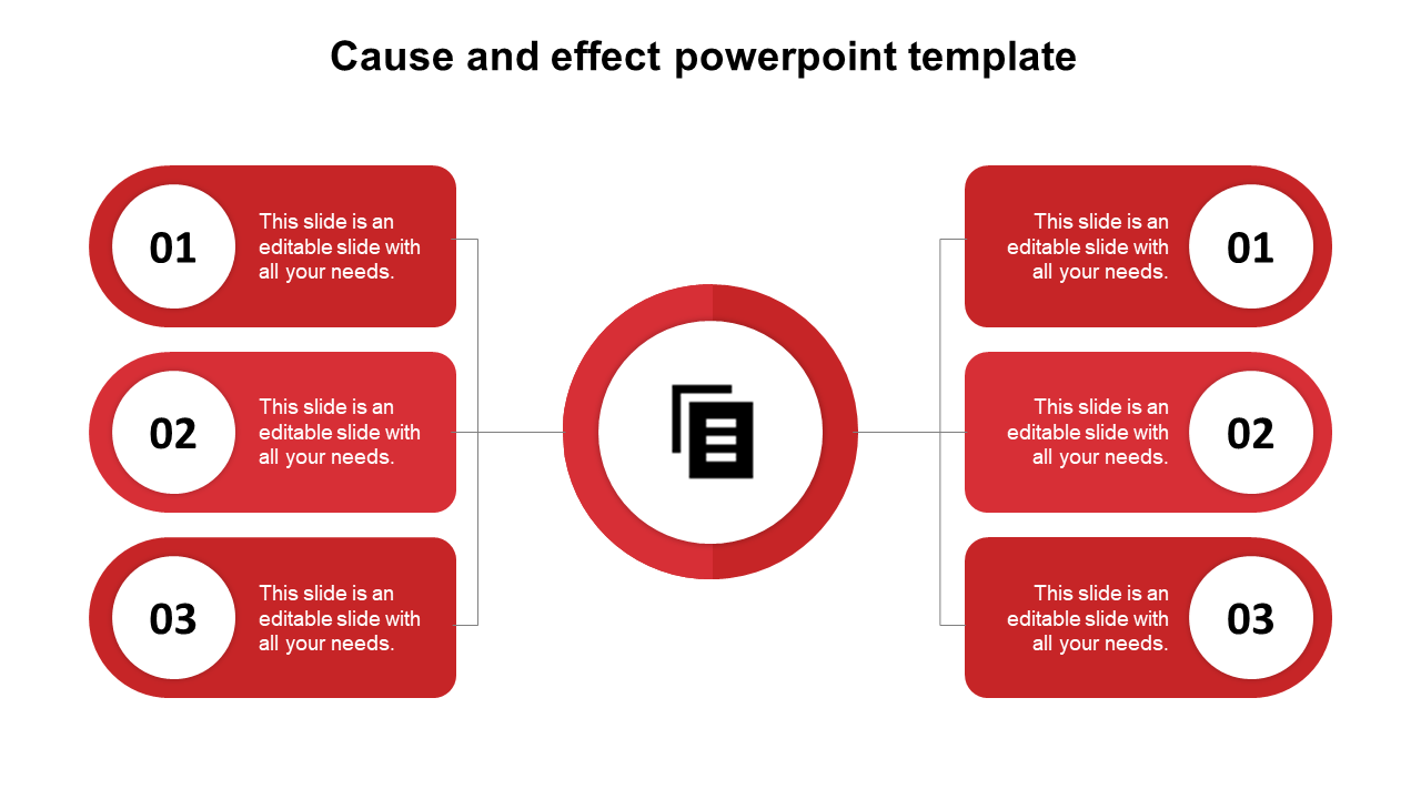 Amazing Cause And Effect PowerPoint Template With Six Nodes