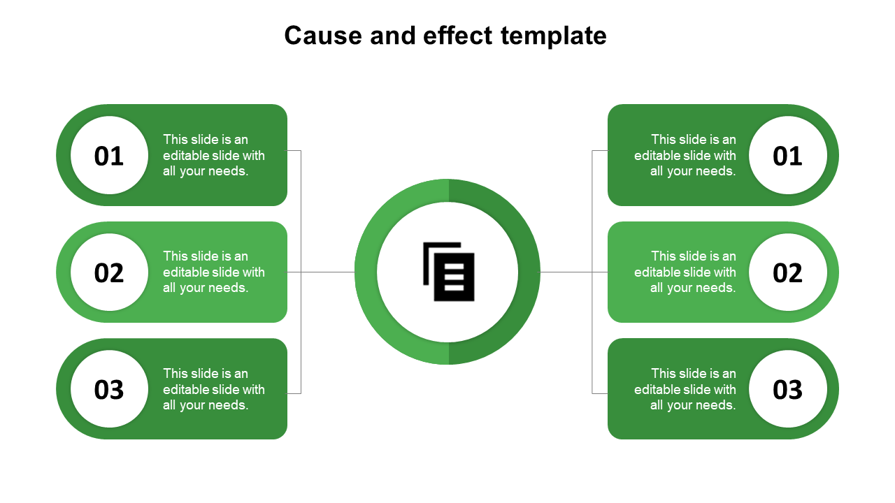 Creative Cause And Effect Template PPT Model