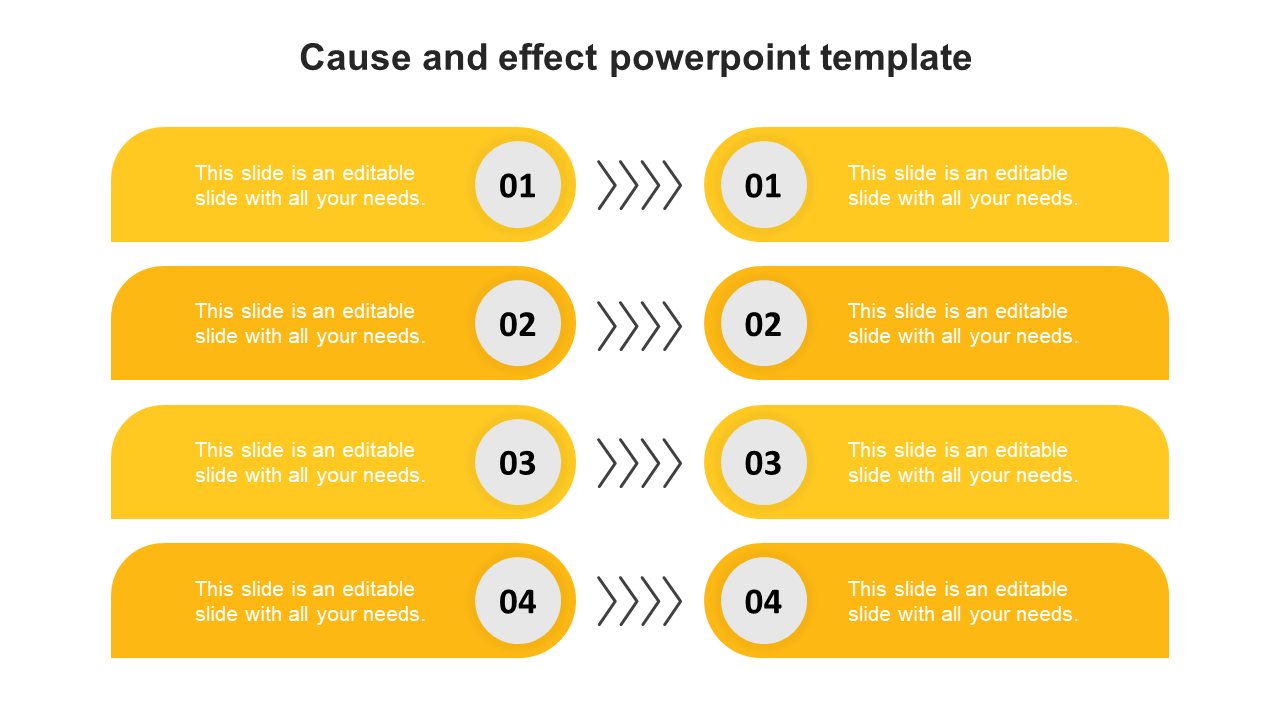 Most powerful Cause And Effect PowerPoint Template Design