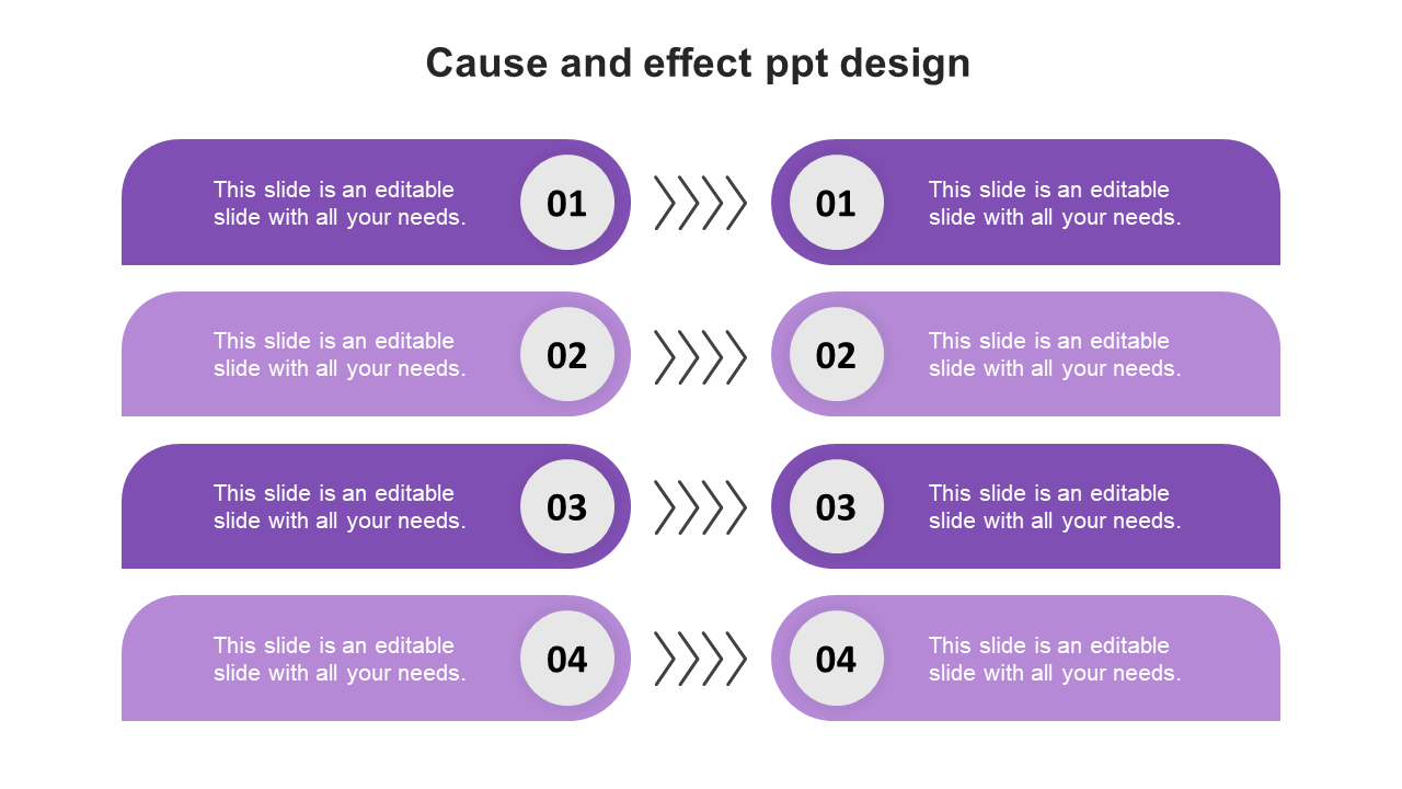 Our Predesigned Cause And Effect PPT Design Model