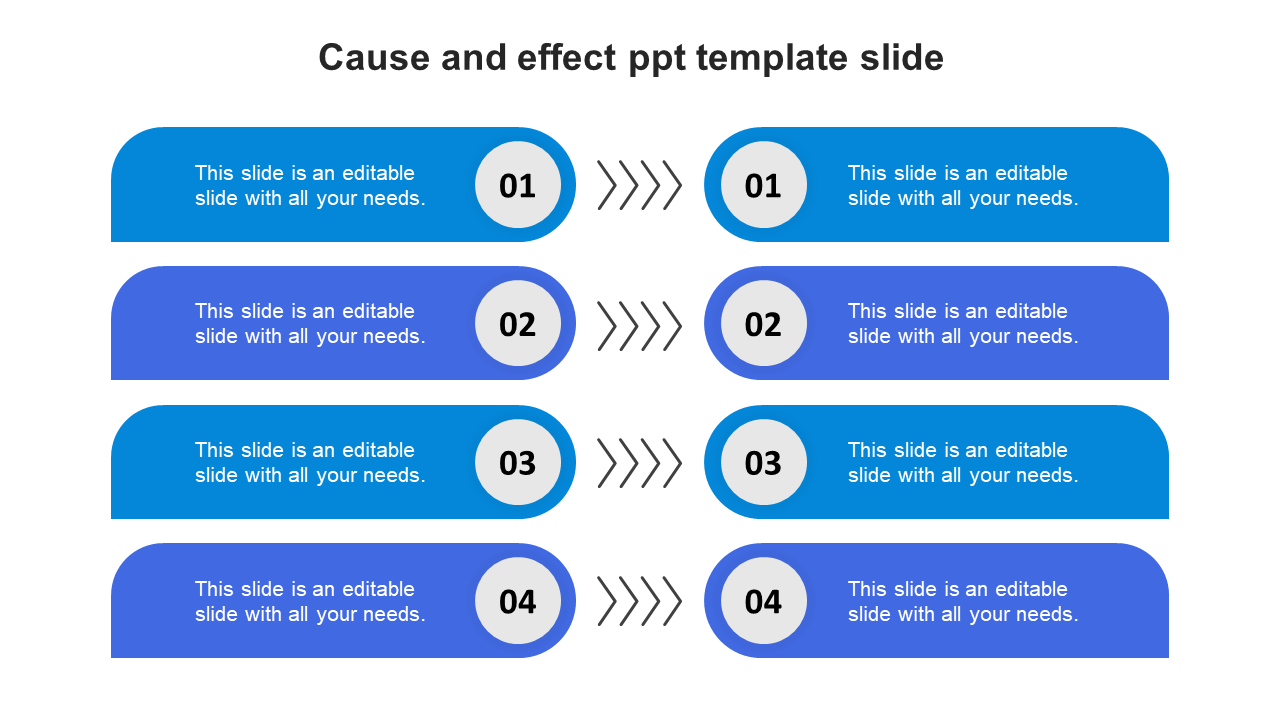 Attractive Cause And Effect PPT Template Slide Design