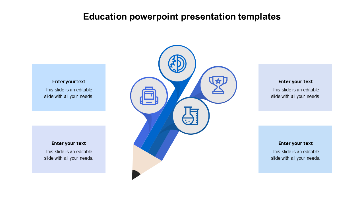 Pencil Design Education PowerPoint Presentation Templates