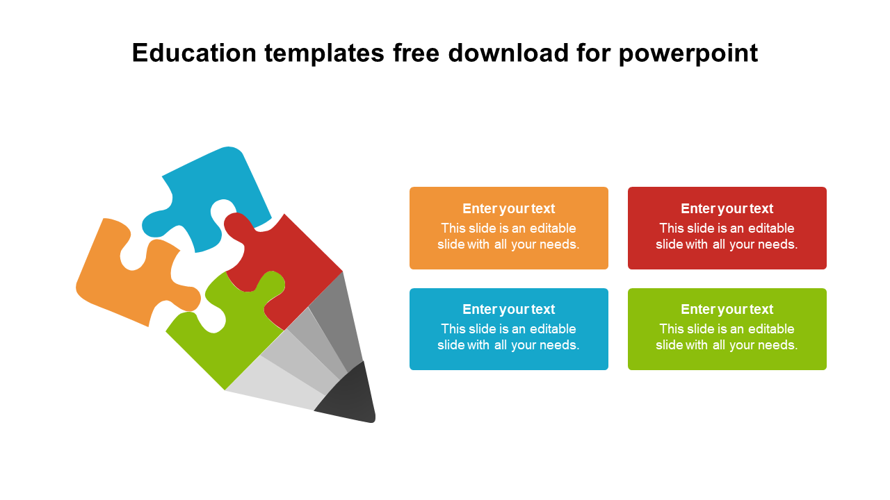 Multicolored Education PowerPoint Template for Presentation