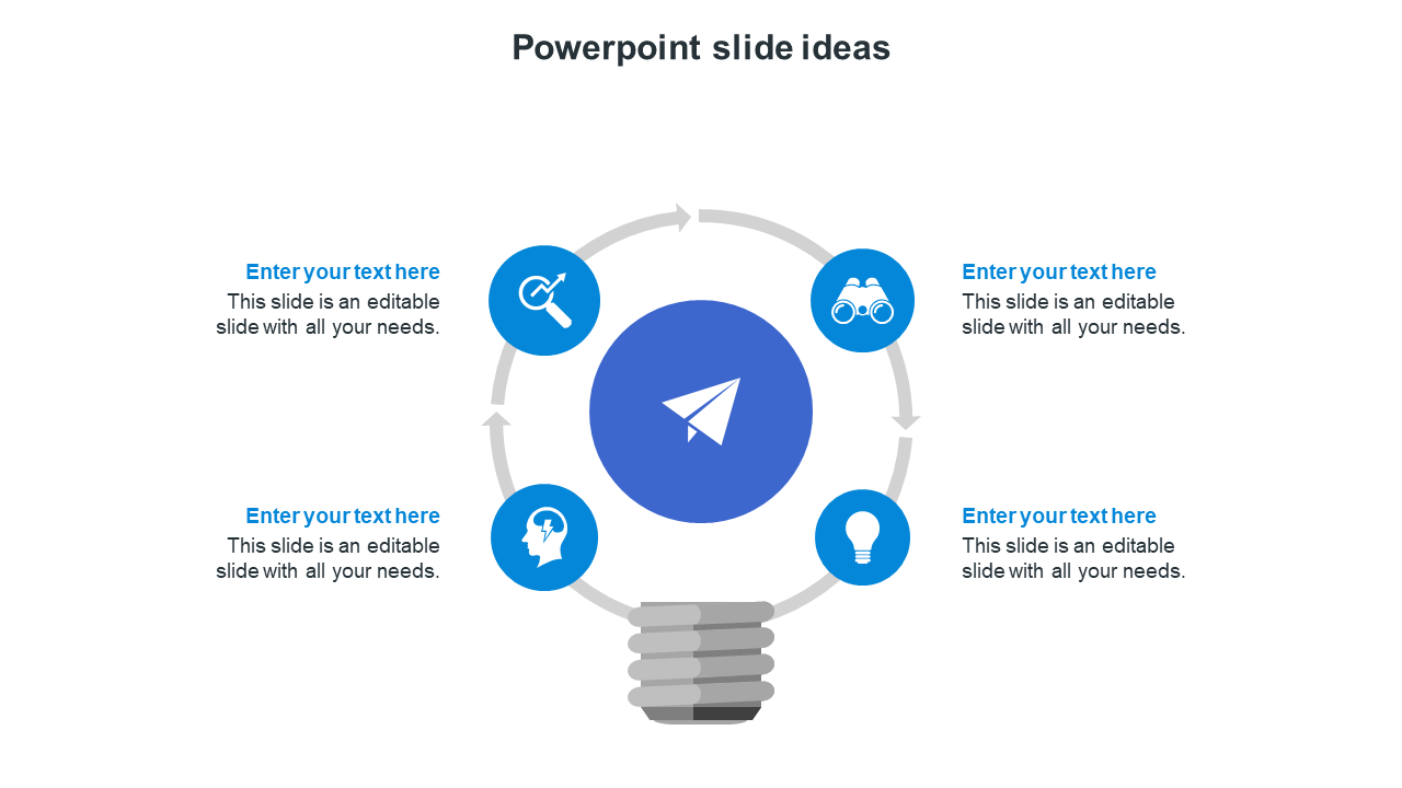 Astounding PowerPoint Slide Ideas with Four Nodes Slides