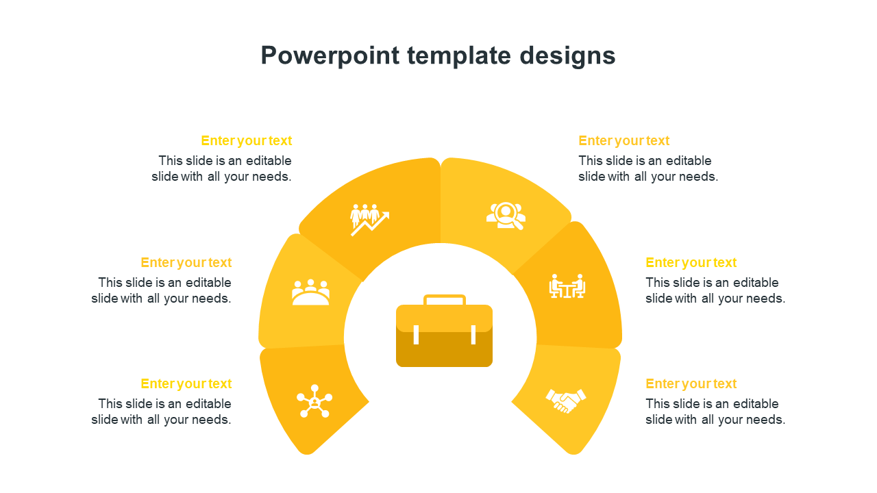 Stunning PowerPoint Template Designs-Six Node