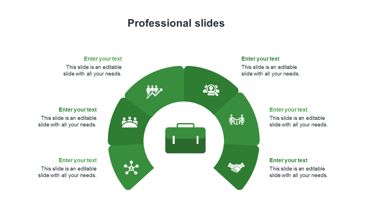 Horse Shoe model Professional Slides Template Design