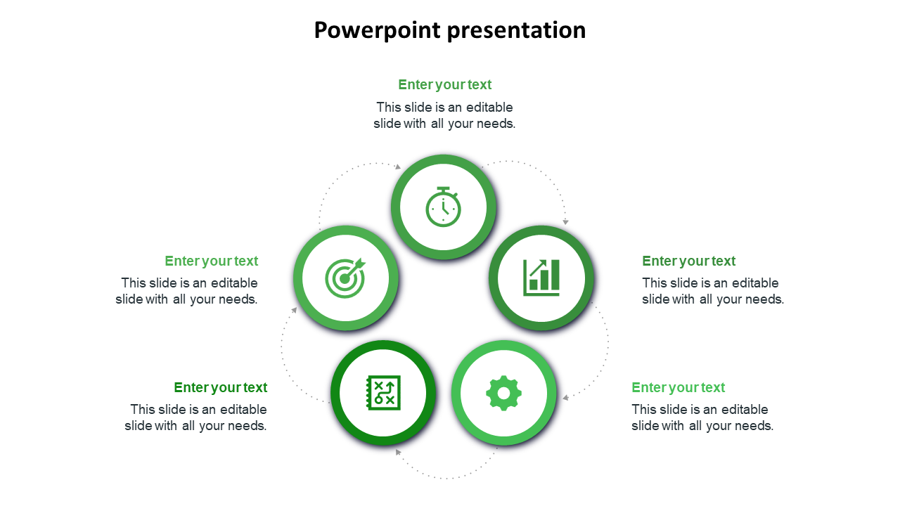 Imaginative PowerPoint Presentation with Five Nodes Slides