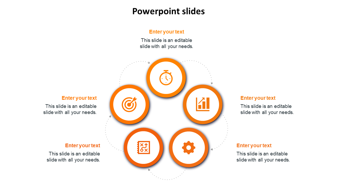 Fantastic PowerPoint Slides with Five Nodes Template Slides