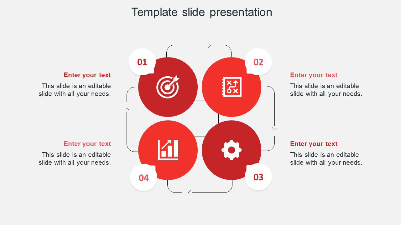 Creative Template Slide Presentation-Four Node