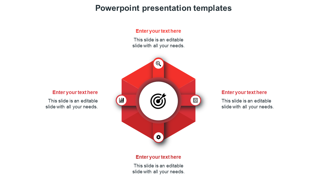 Stunning PowerPoint Presentation Templates In Hexagon Model