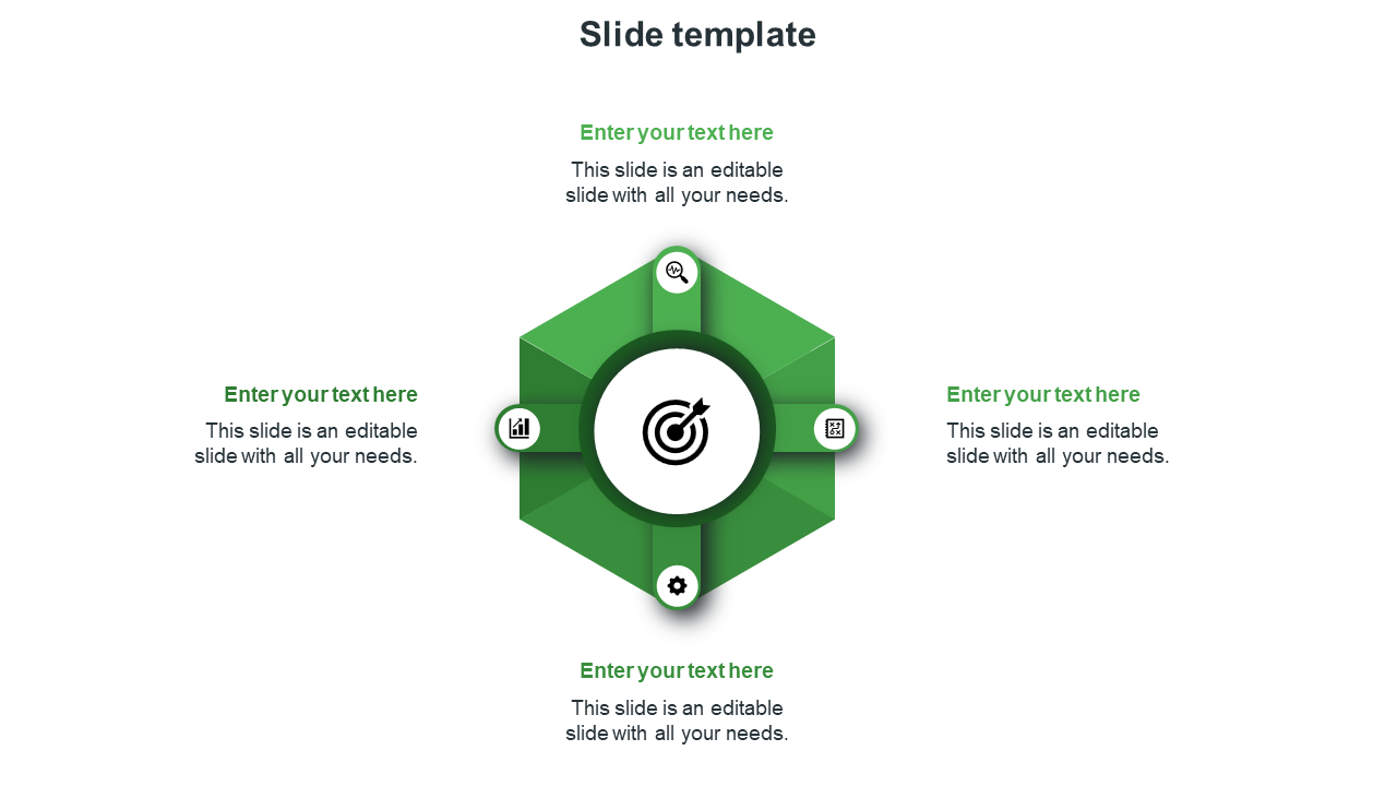 Best Slide Template Presentation With Four Nodes