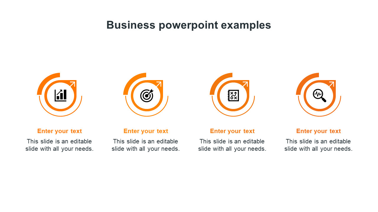 Awesome Business PowerPoint Examples with Four Nodes