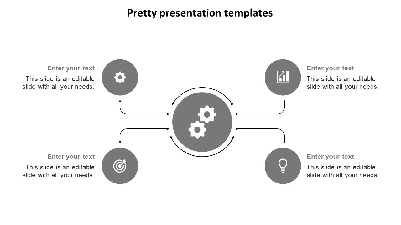 pretty presentation templates With Four Nodes