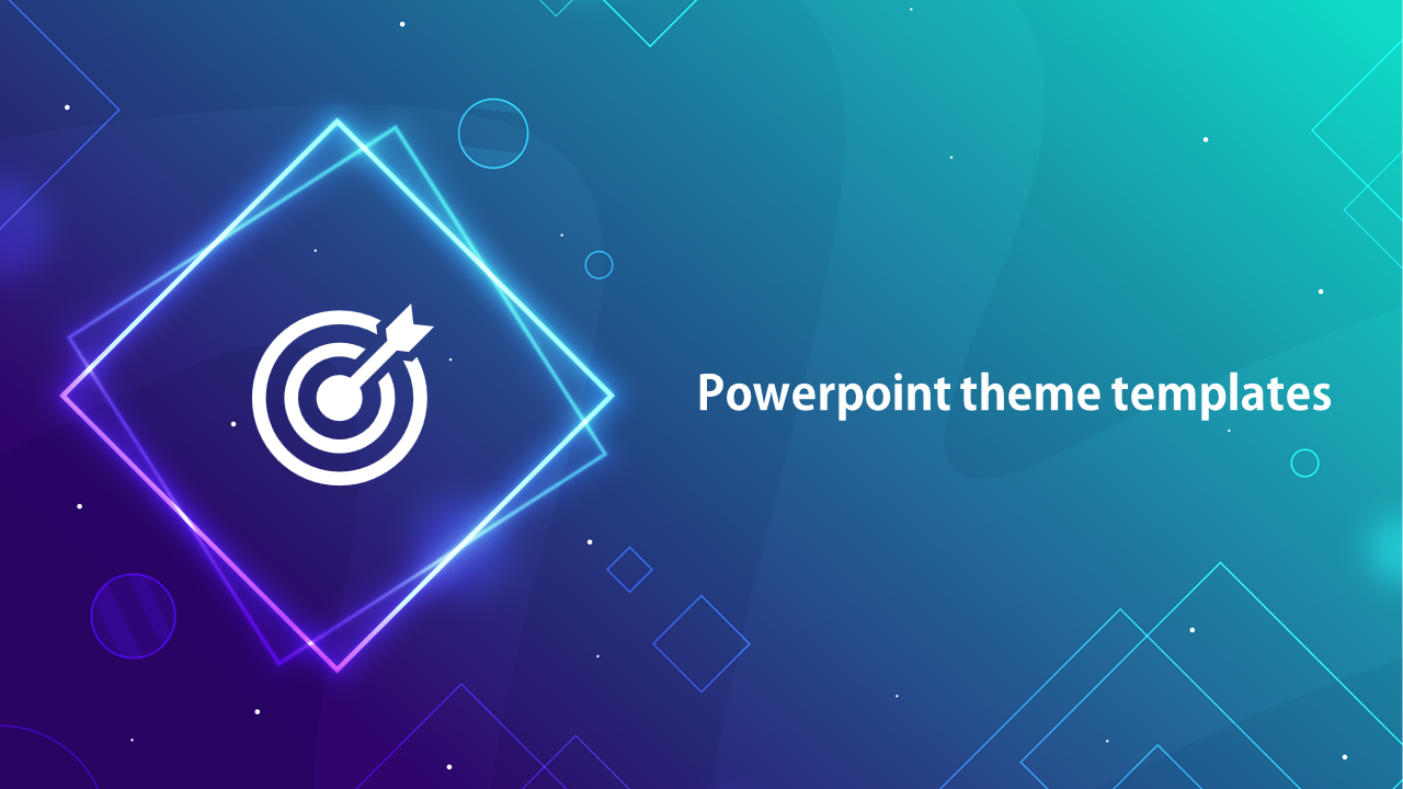 PowerPoint Theme Templates With Blue Background