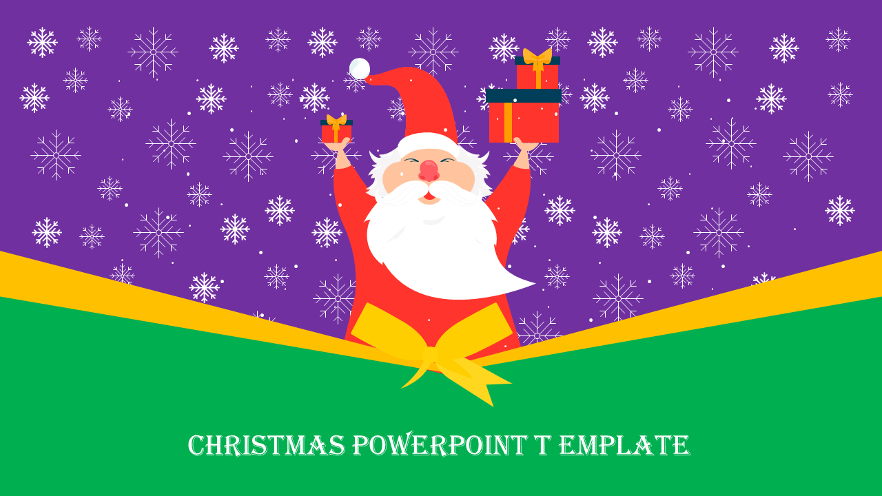 Cute Christmas Party PowerPoint Template and Google Slides