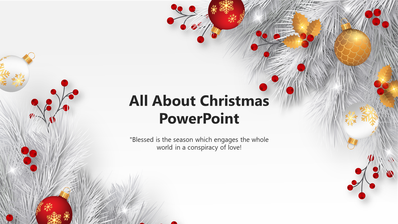 Stunning All About Christmas PowerPoint And Google Slides