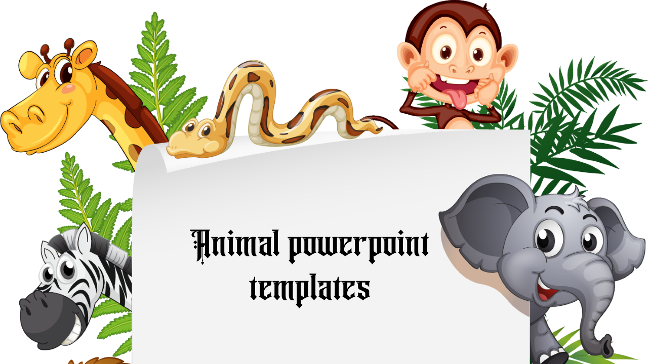 cute animal powerpoint templates