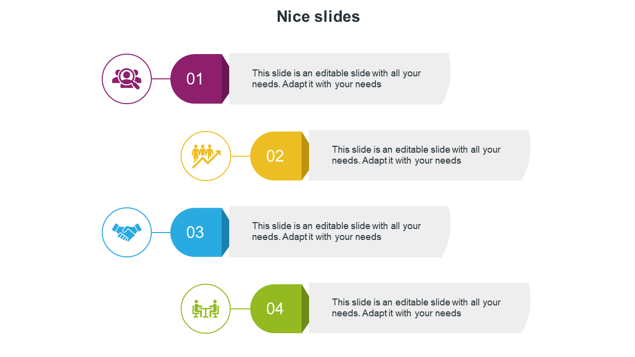 Nice Slides Template Presentation Design-Four Node