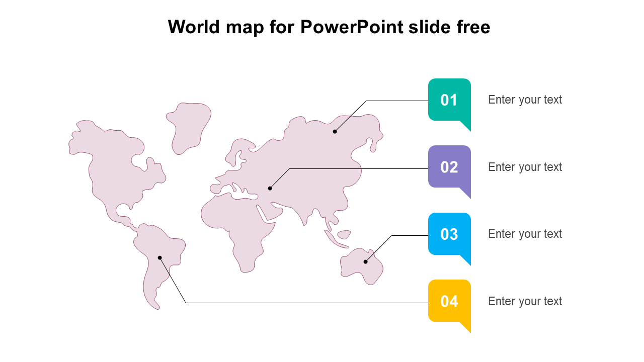 Editable World Map For PowerPoint Slide Free Download