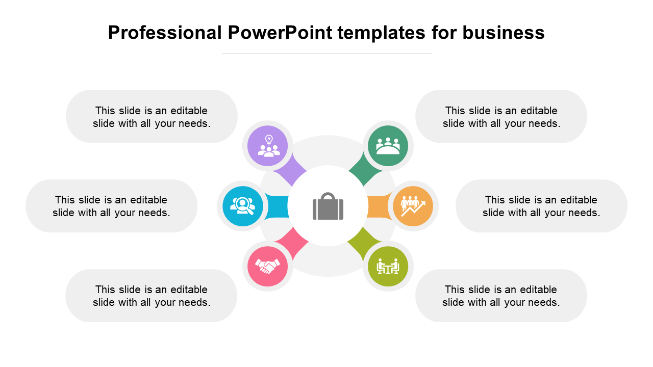 Best Professional PowerPoint Templates with Six Nodes