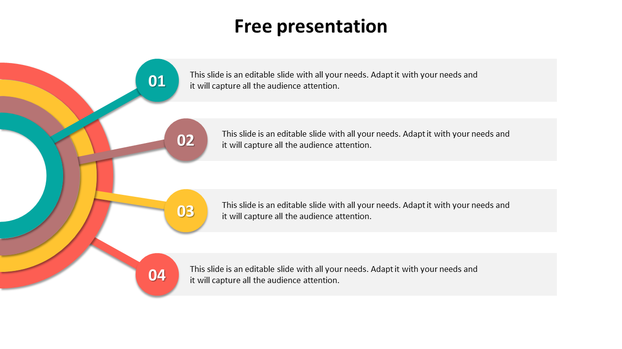 Free Presentation Slide With Multi-Color Semicircles