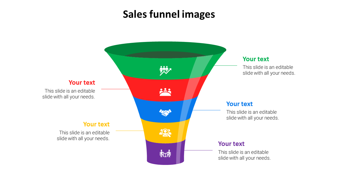 Customized Sales Funnel Images PowerPoint Template