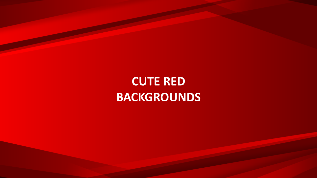 Bright red background slide with abstract geometric shapes and the text in the center.