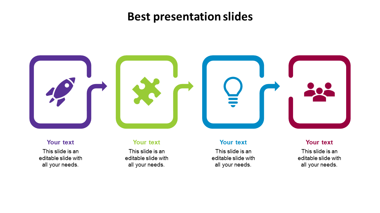 Best Presentation Slides Design Template-Four Node