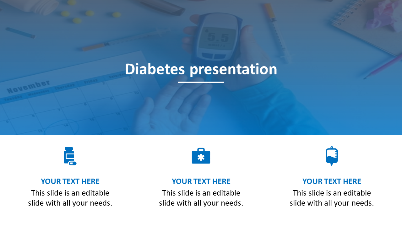 Get Diabetes Presentation Template Slides PowerPoint