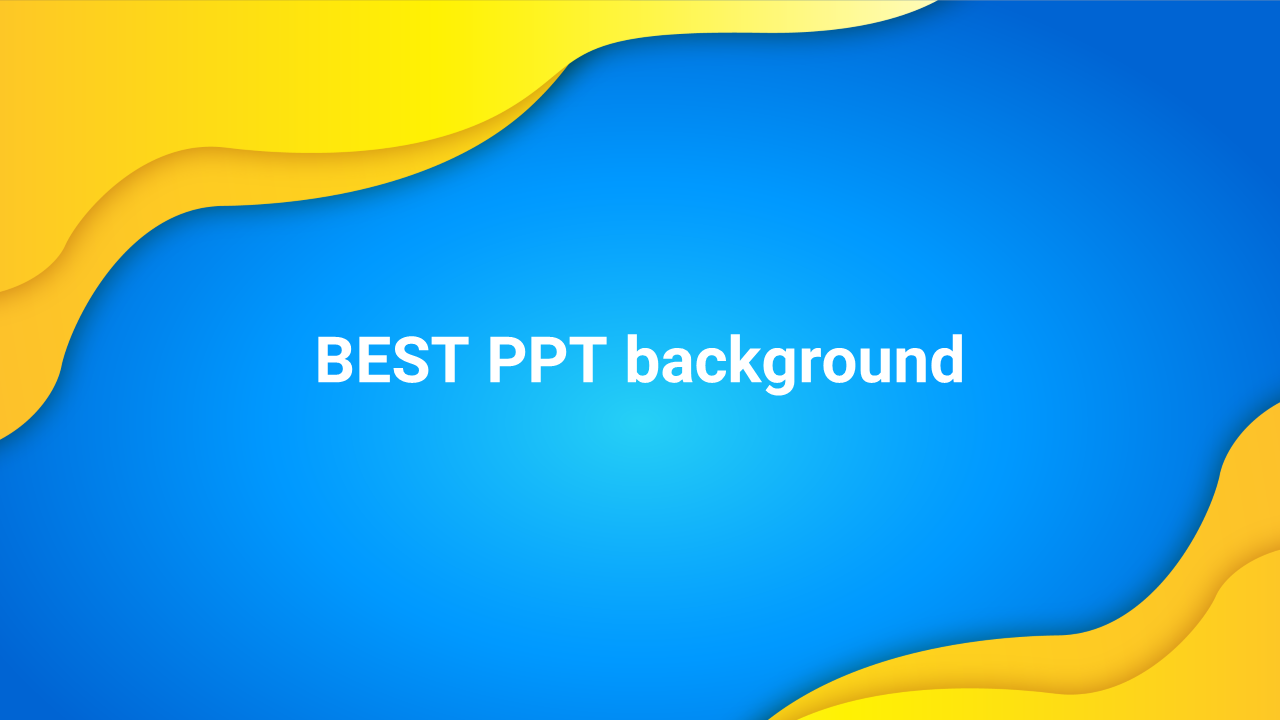 Blue gradient background framed by wavy yellow shapes, featuring white text in the center.