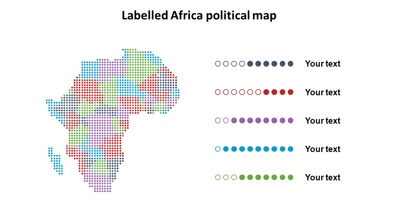 Multicolor Labeled Africa Political Map Slide Template