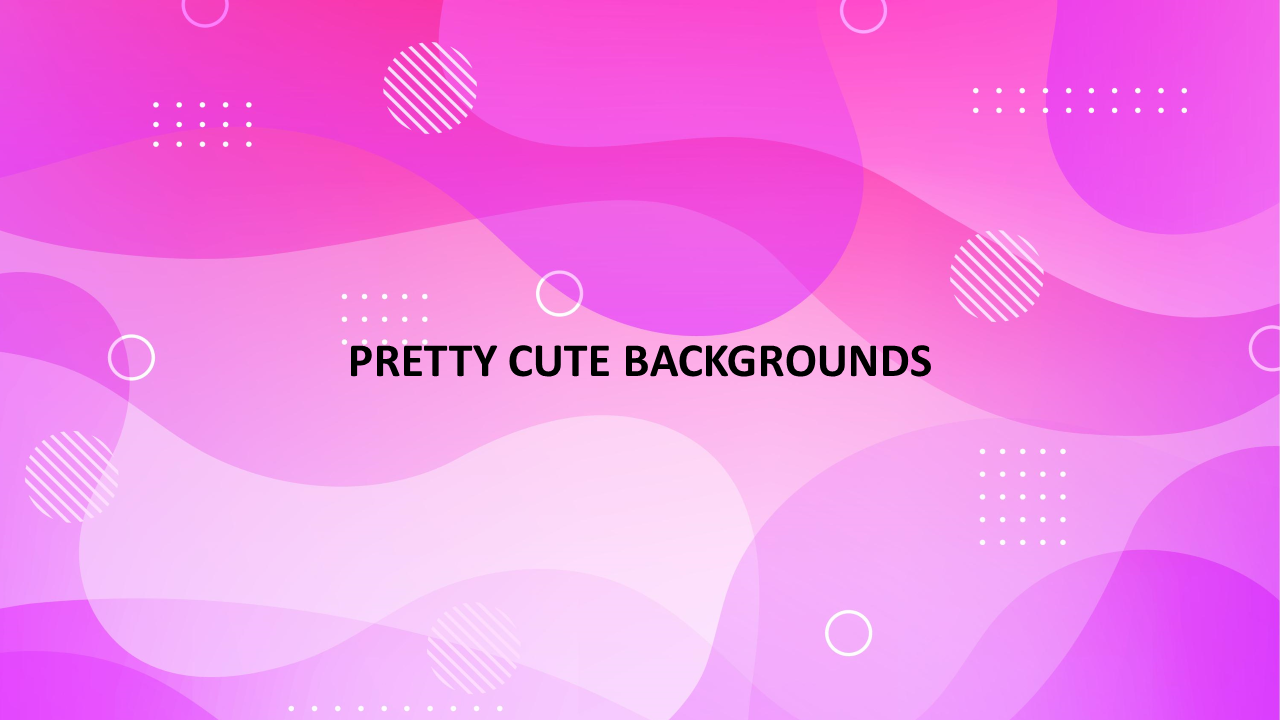 Cute abstract background slide with wavy purple and pink hues and decorative elements.