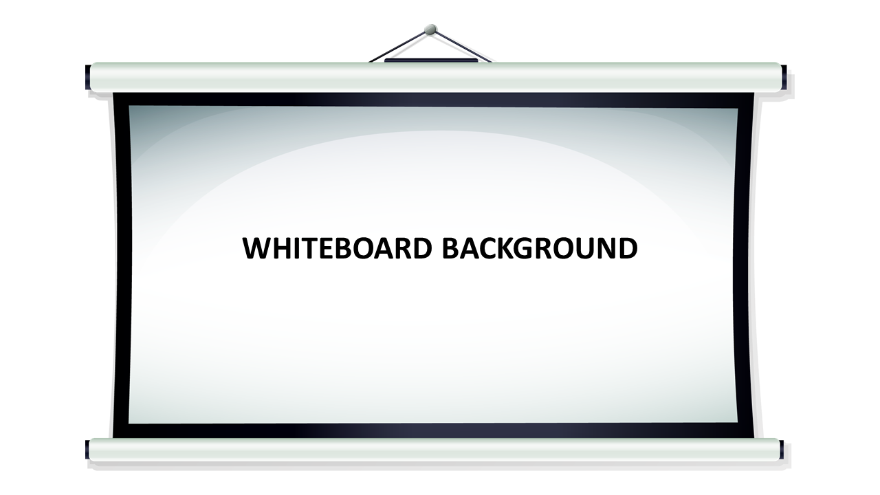 A whiteboard with a black border hanging from a top hook, displayed against a light background.