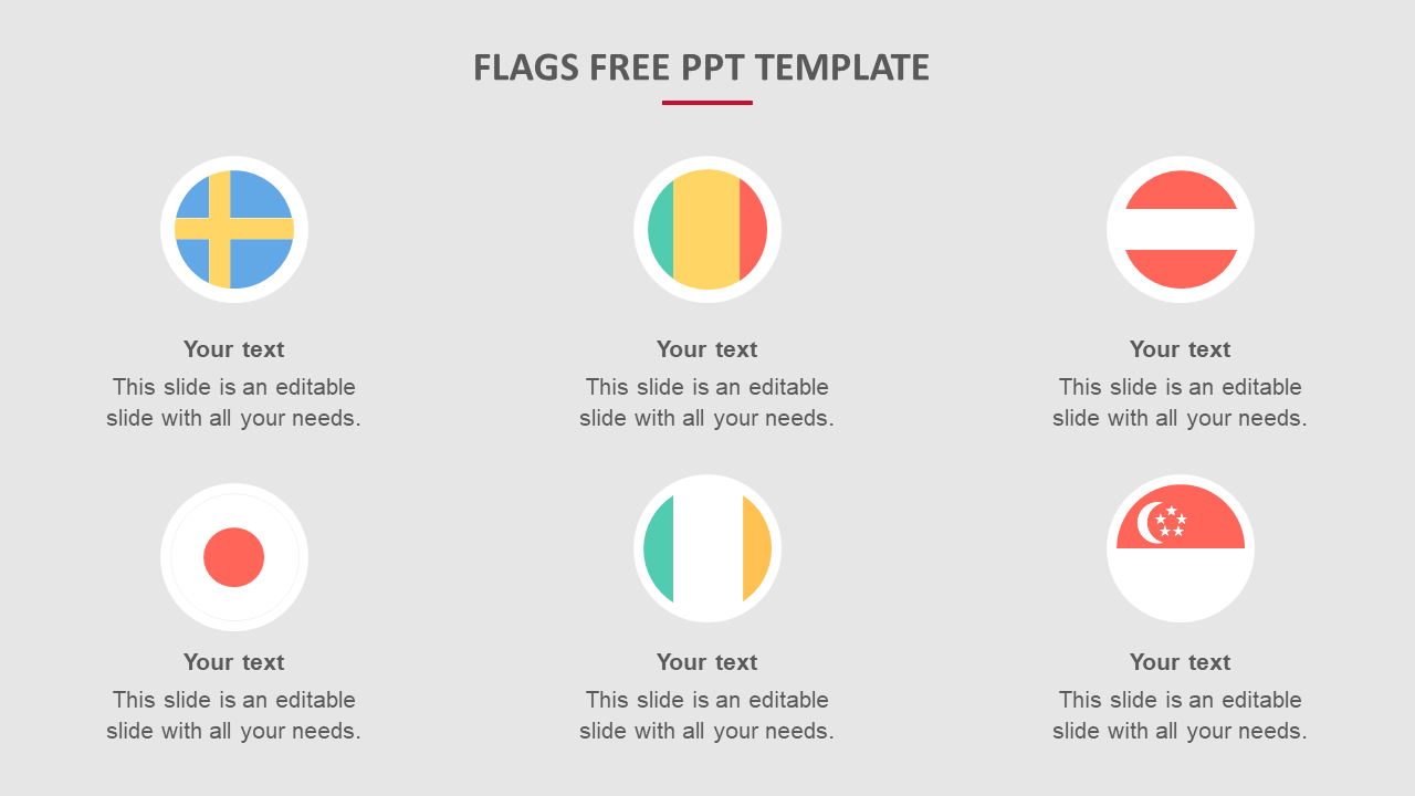 Effective Flags Free PPT Template Presentation Designs