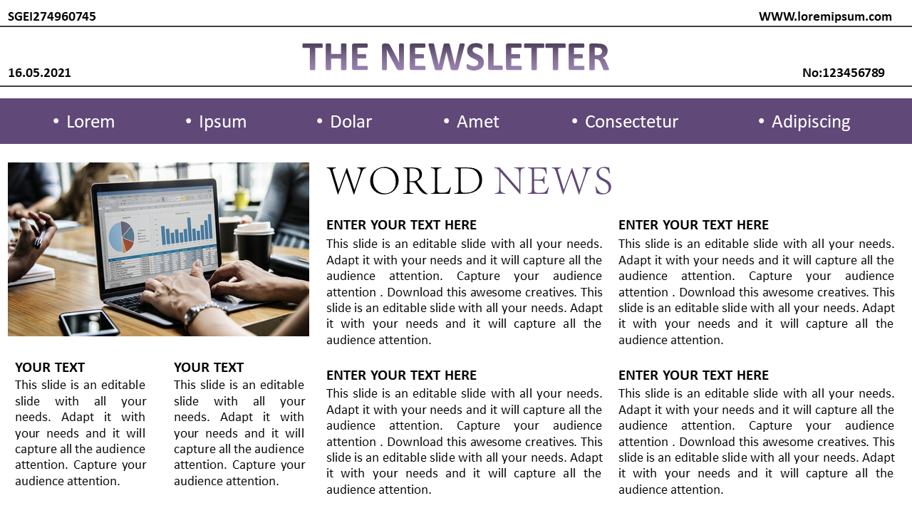 Amazing Business Newsletter Template Download Design