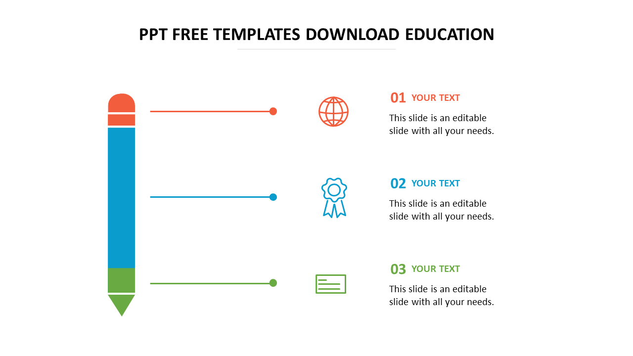 Best PPT Templates Download Education - Pencil Model