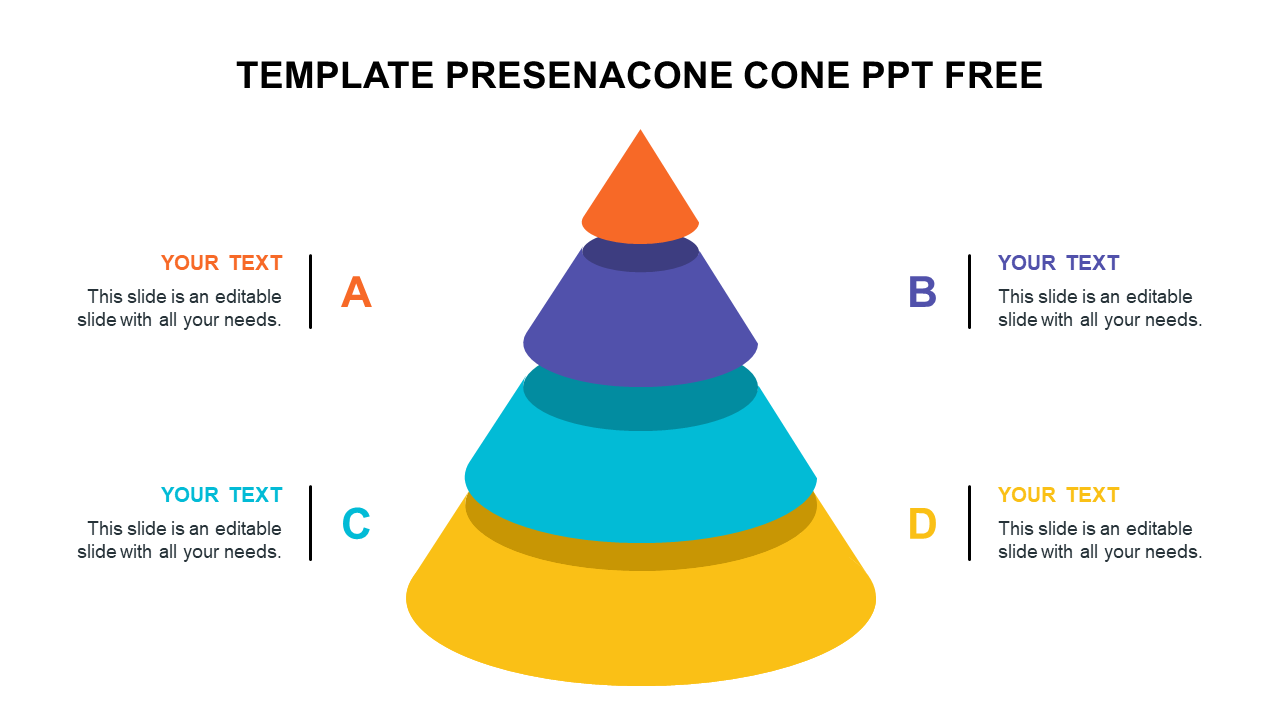 Interesting Template Presenacone Cone PPT Slides 