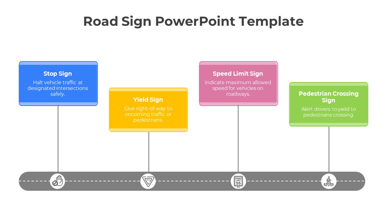 Free PowerPoint Presentation Road Sign Template